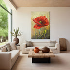 Textured Red Poppy - 2