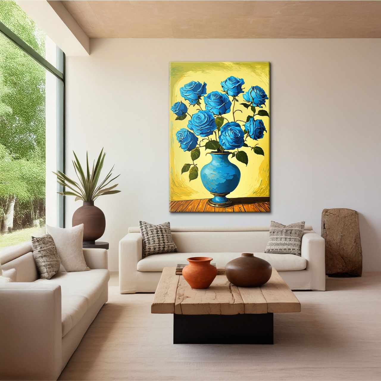 Blue Roses in a Vase