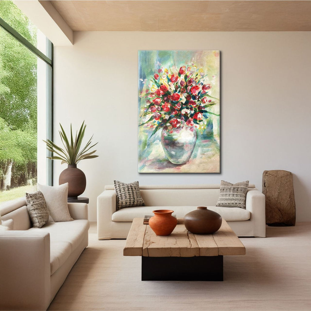 Impressionistic Floral Vase