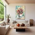 Impressionistic Floral Vase