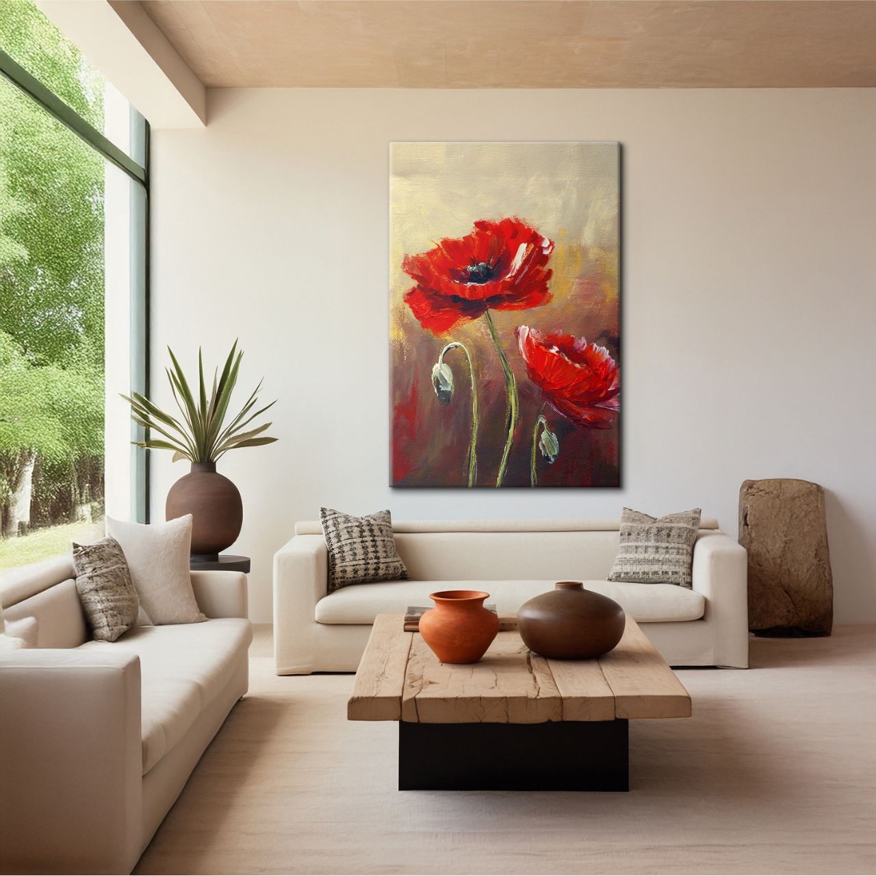 Textured Red Poppy - 1