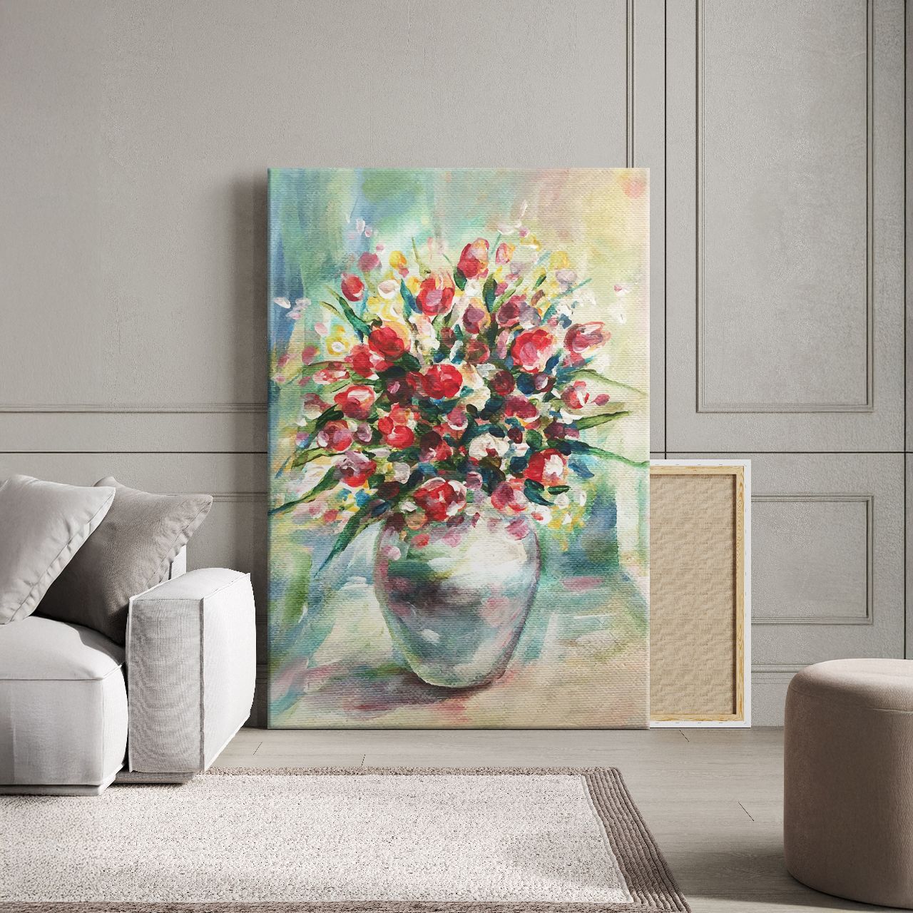 Impressionistic Floral Vase
