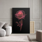 Radiant Wireframe Rose - 3