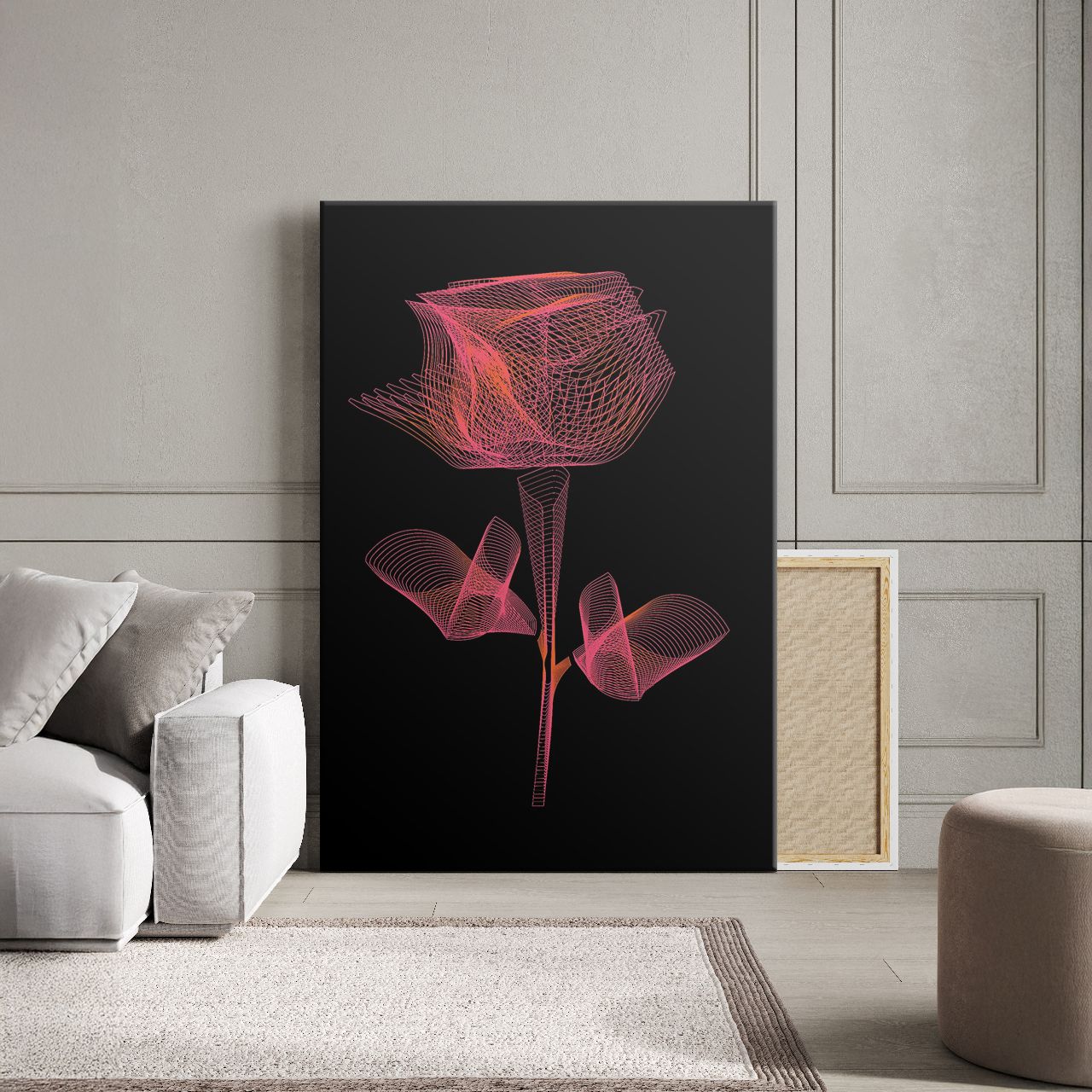Radiant Wireframe Rose - 1