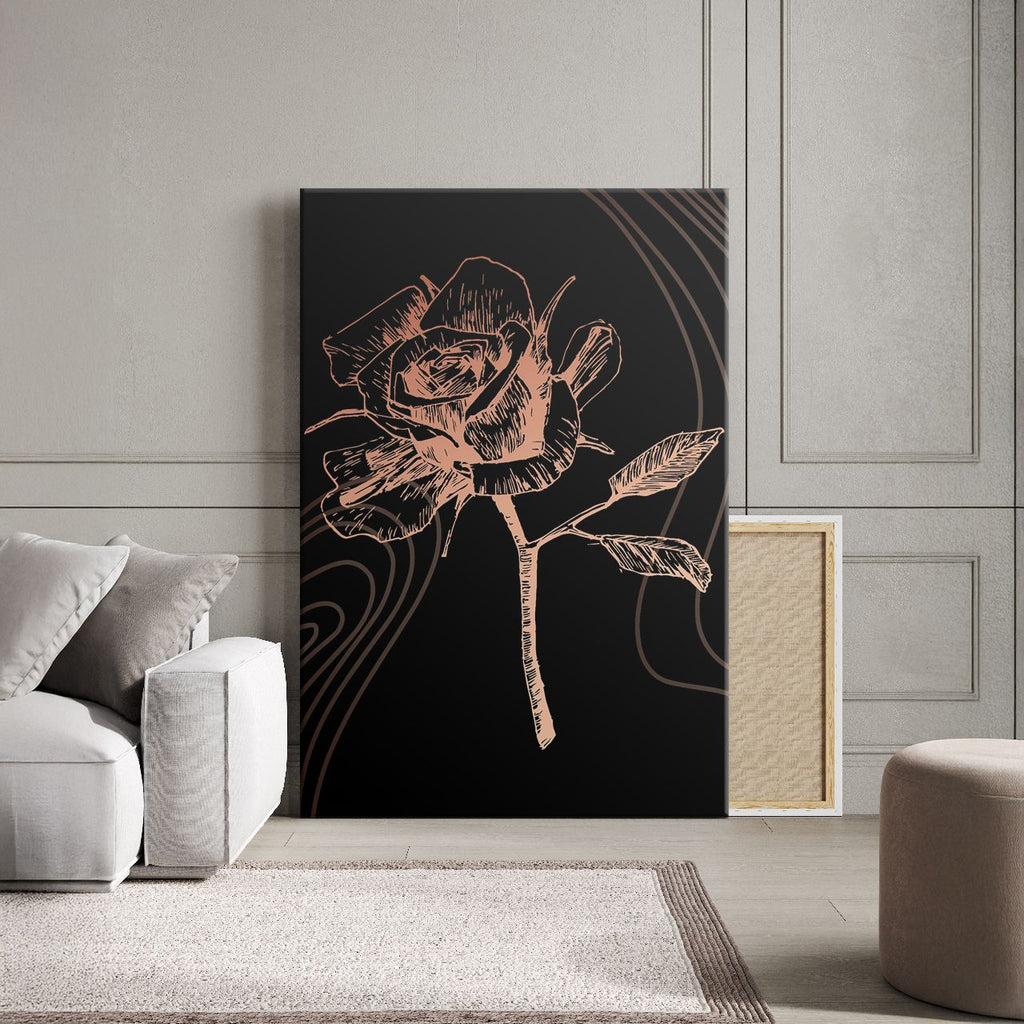 Copper Rose Etching - 2
