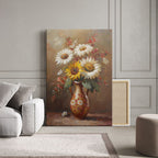 Vintage Sunflower & Daisy Bouquet