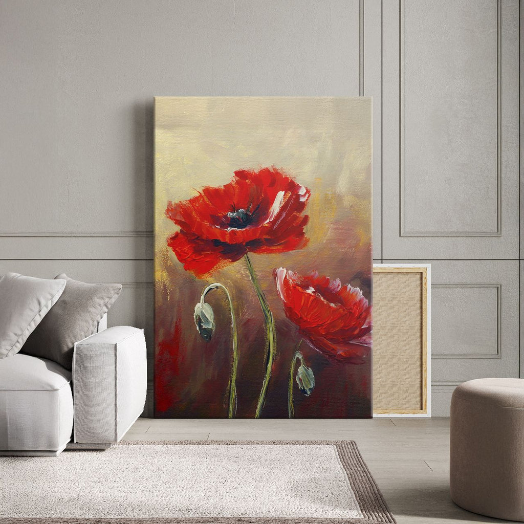 Textured Red Poppy - 1