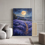 Moonlit Lavender Field
