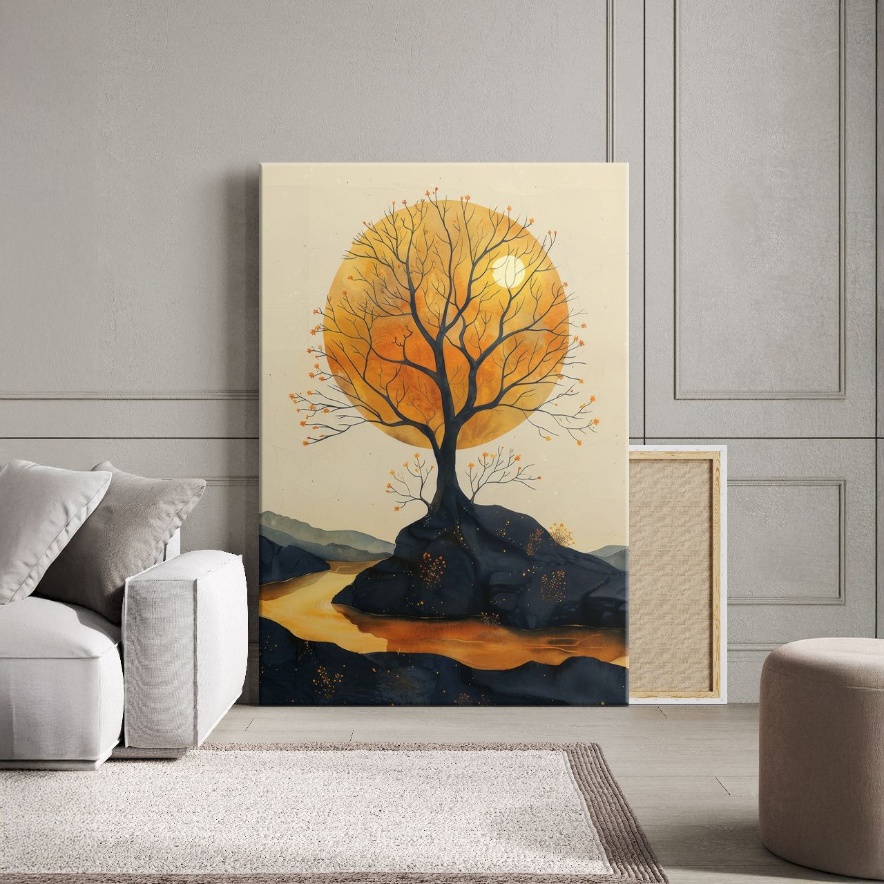 Autumn Moonlit Tree