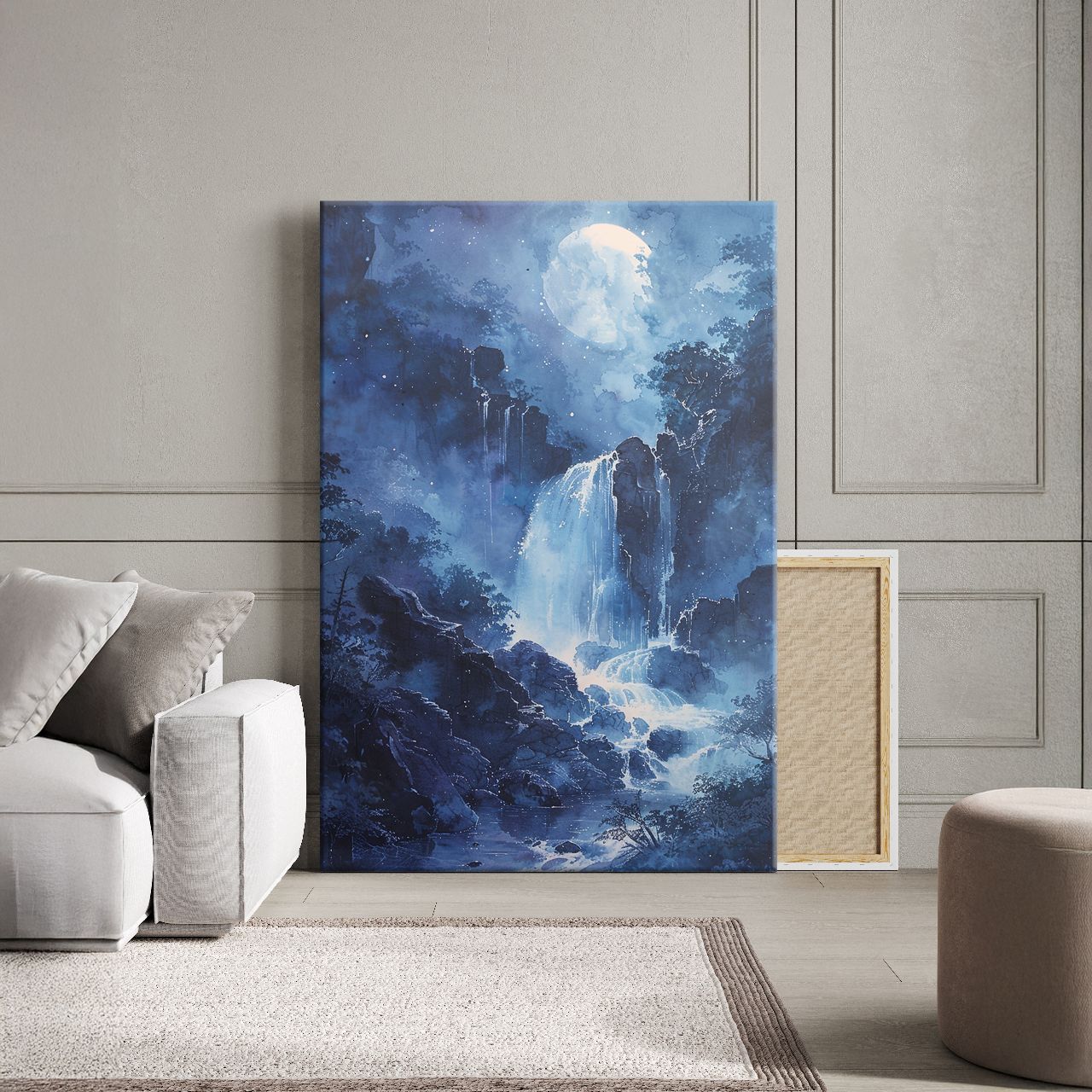 Midnight Moon over Water