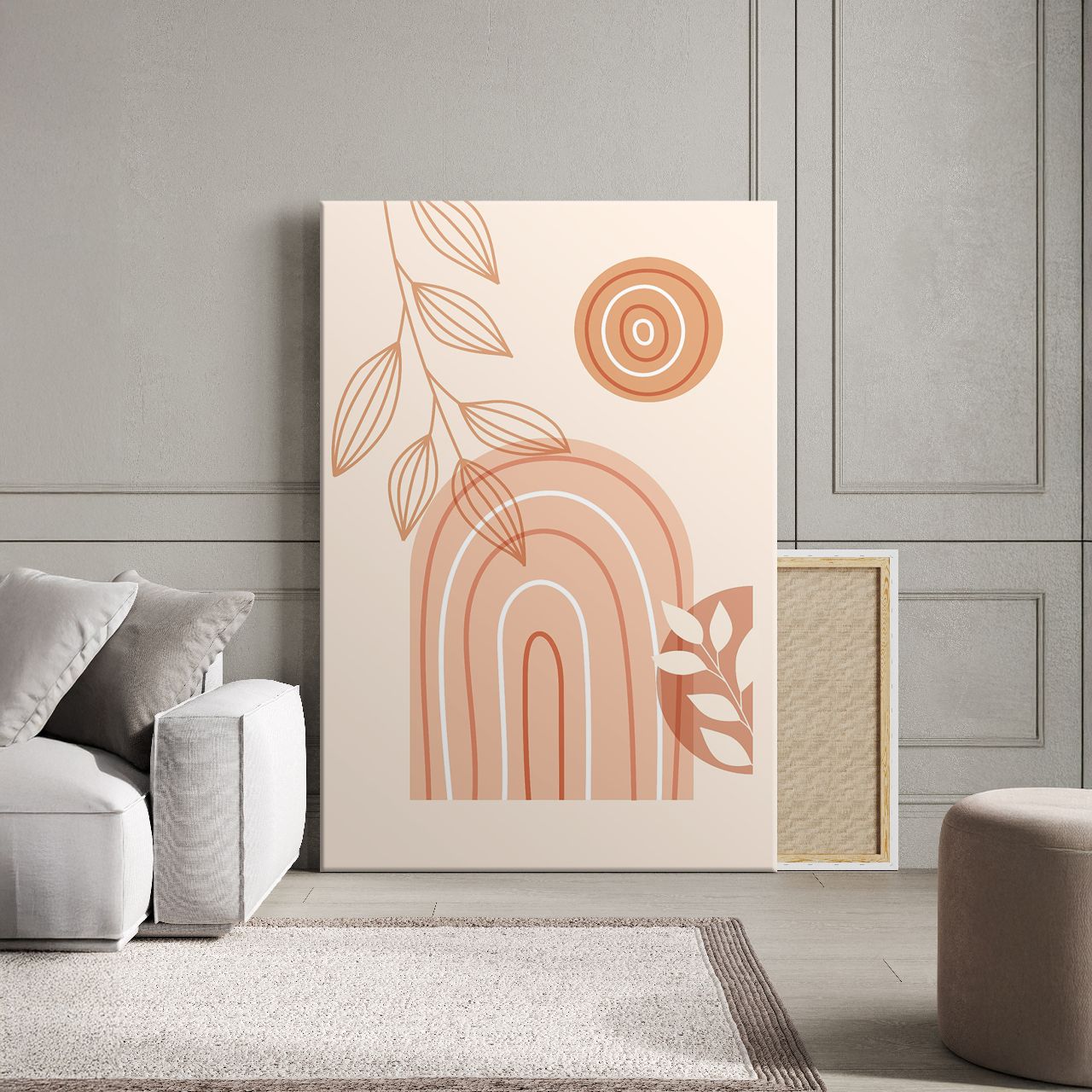 Terracotta Sunburst Abstract - 3