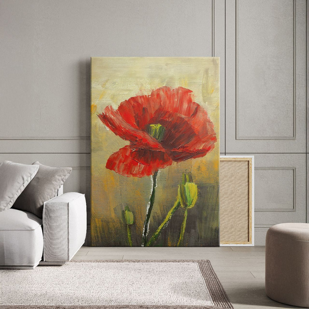 Textured Red Poppy - 2