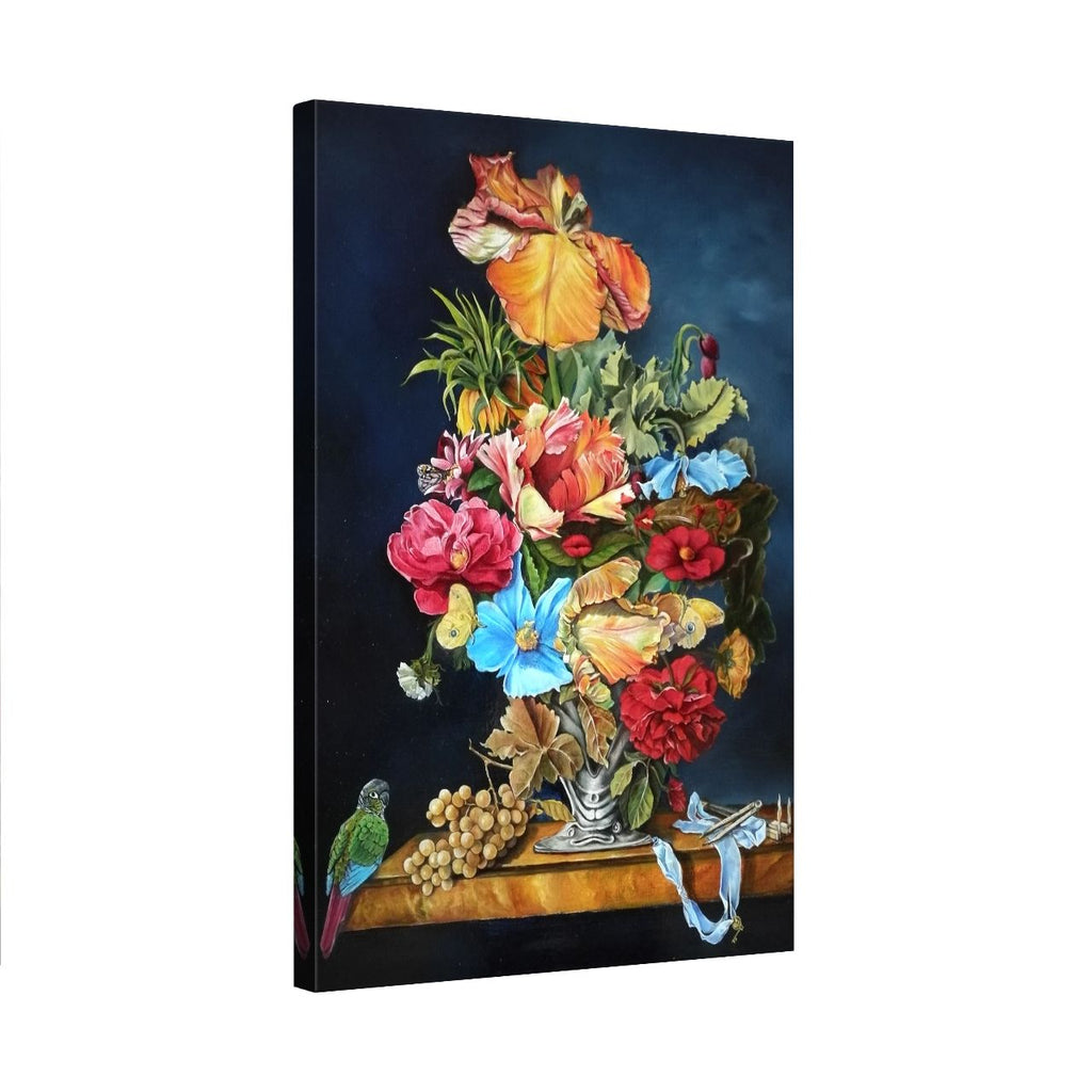 Baroque Floral Still Life with Parrot