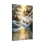 Majestic Deer in Autumn Stream