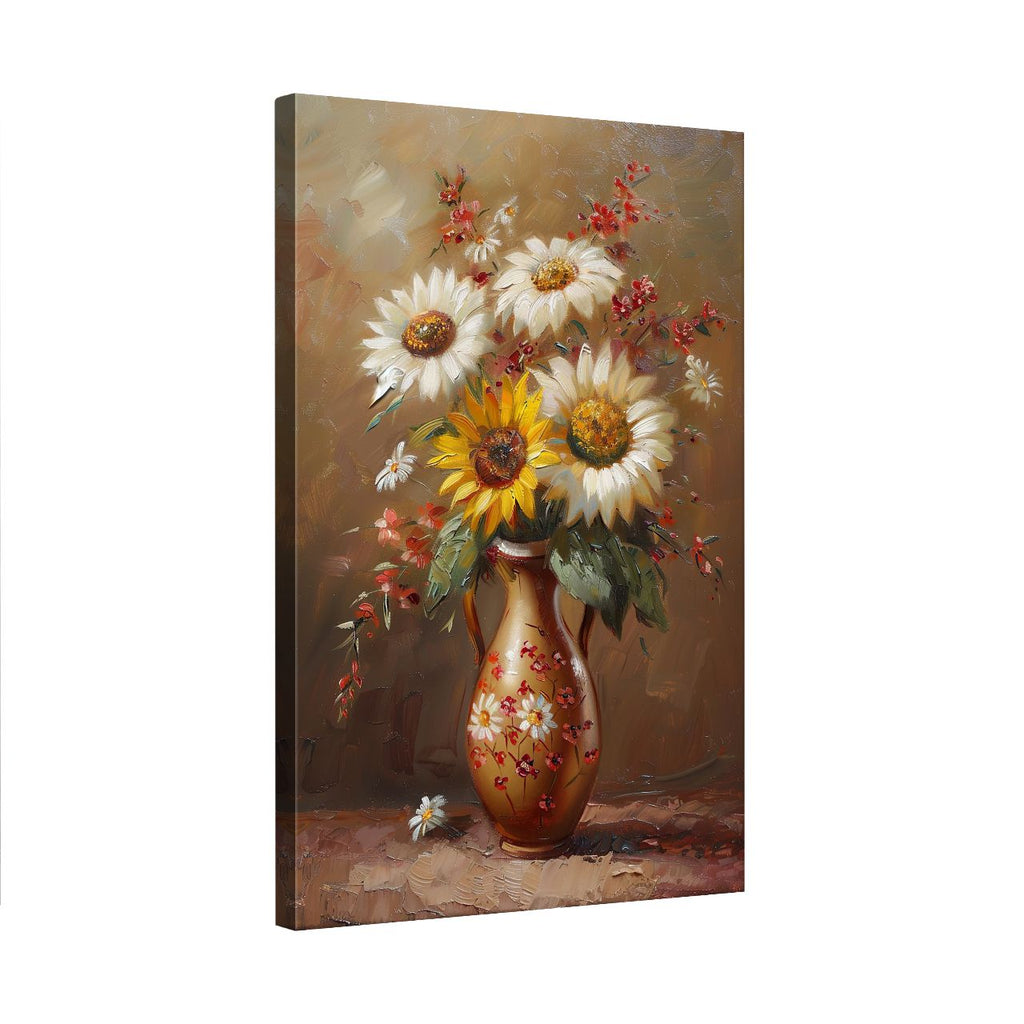 Vintage Sunflower & Daisy Bouquet