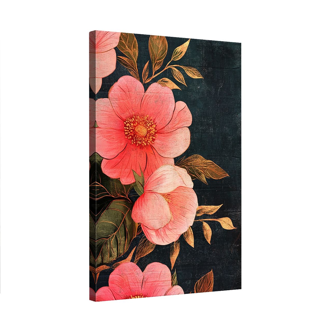 Golden Leaf Pink Blooms