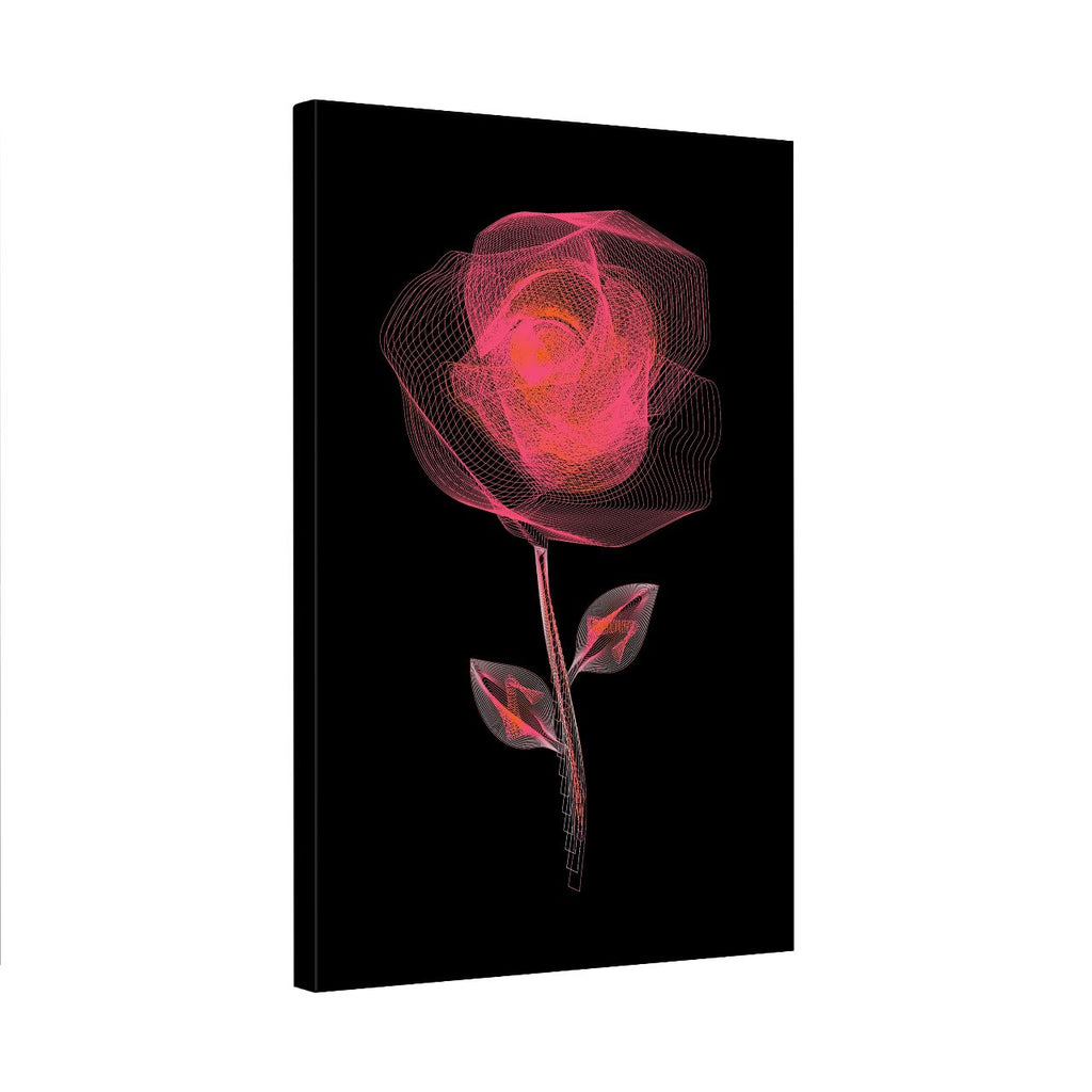 Radiant Wireframe Rose - 2