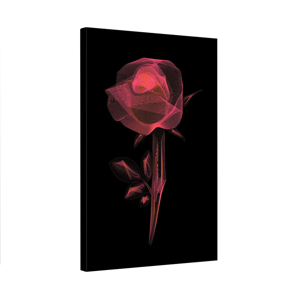 Radiant Wireframe Rose - 3