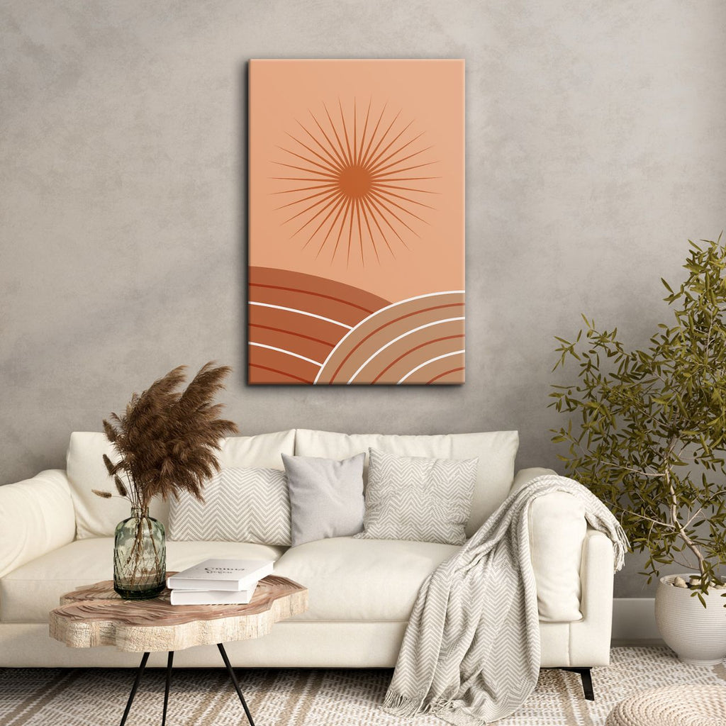 Terracotta Sunburst Abstract - 2