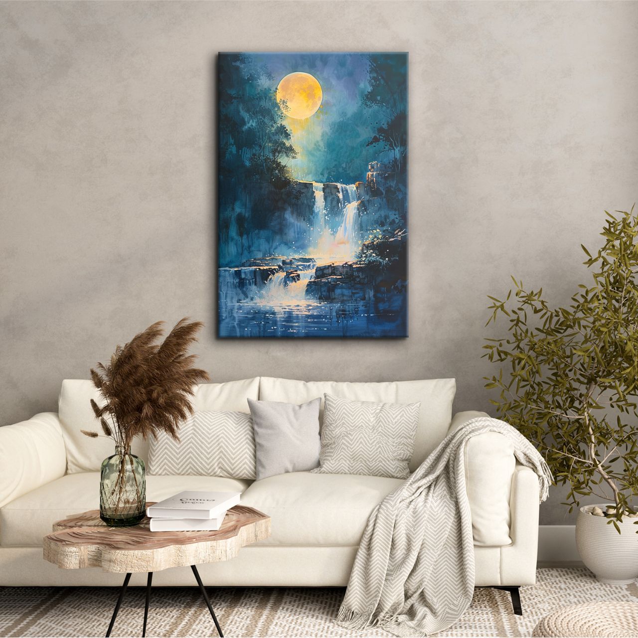 Lush Green Waterfall