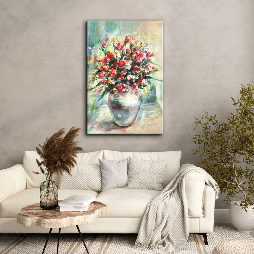Impressionistic Floral Vase