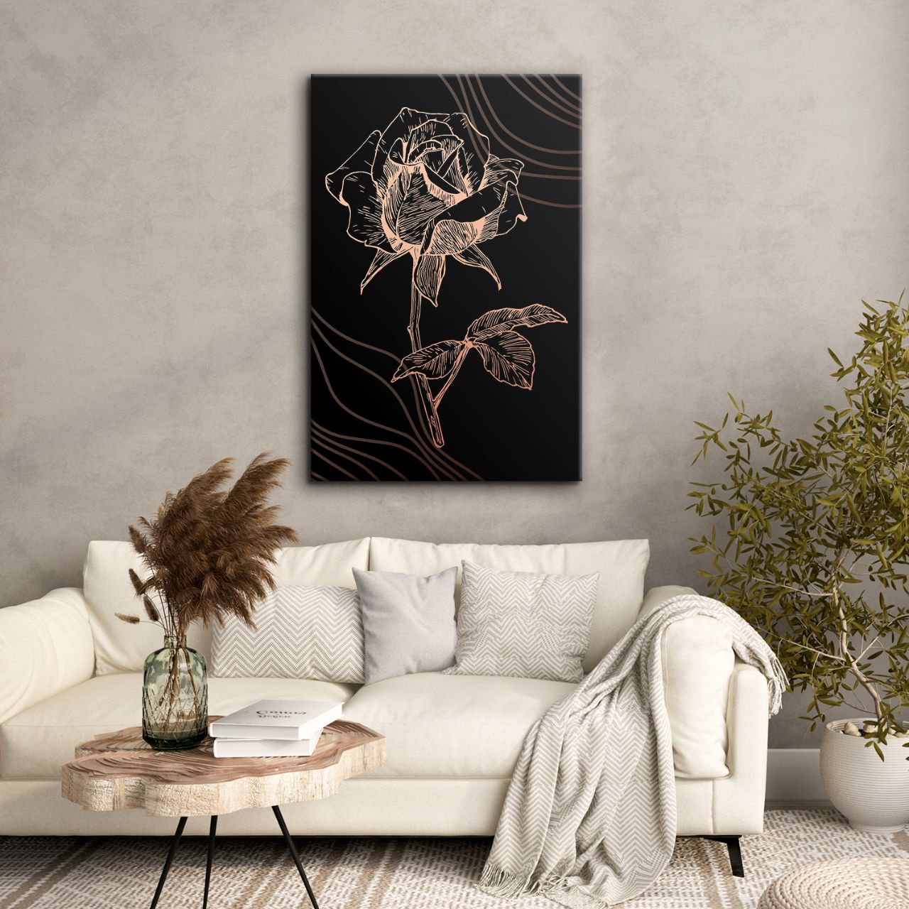 Copper Rose Etching - 1