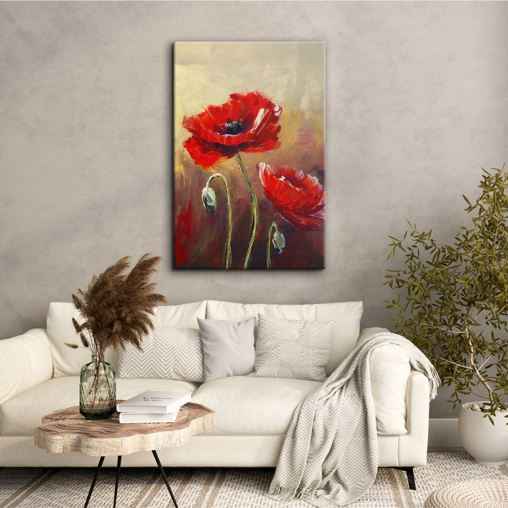 Textured Red Poppy - 1