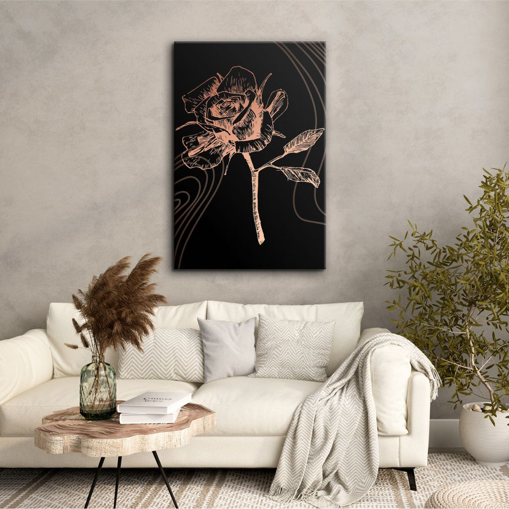 Copper Rose Etching - 2