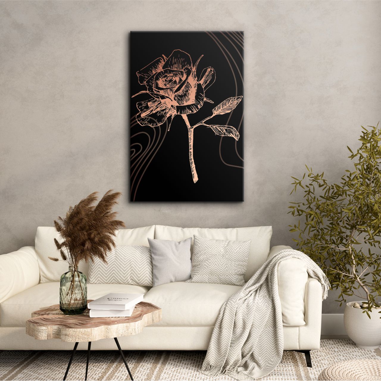 Copper Rose Etching - 2