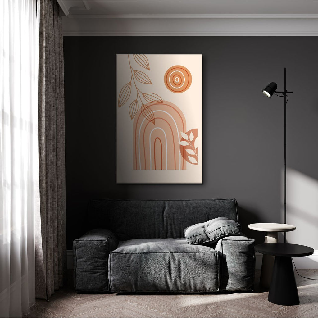 Terracotta Sunburst Abstract - 3