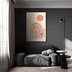 Terracotta Sunburst Abstract - 3