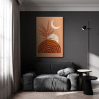 Terracotta Sunburst Abstract - 1