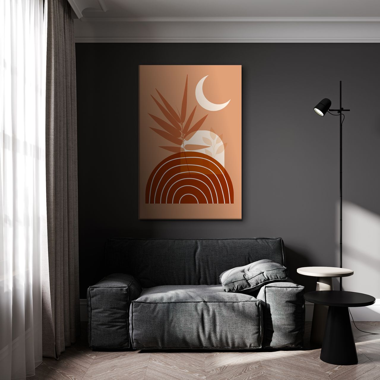 Terracotta Sunburst Abstract - 1