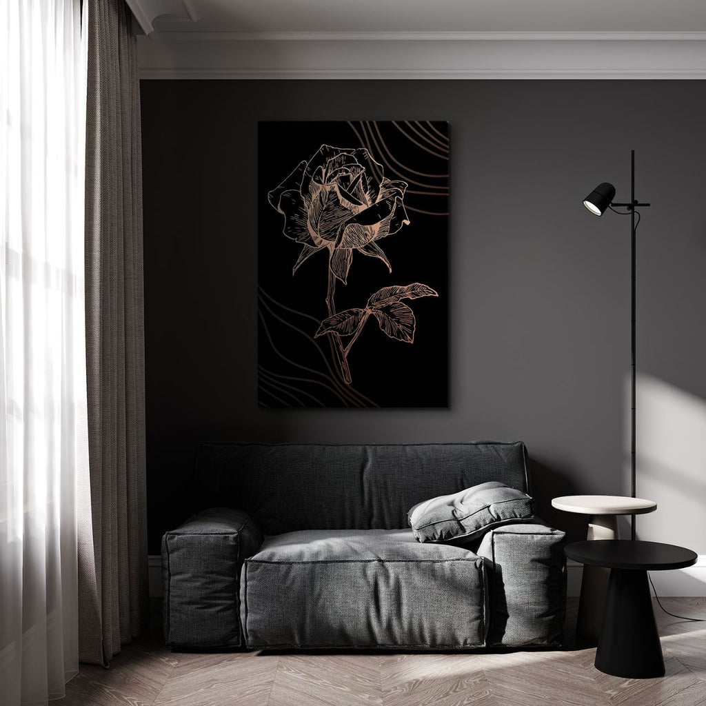 Copper Rose Etching - 1