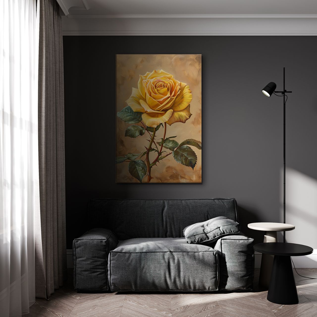 Golden Yellow Rose Elegance