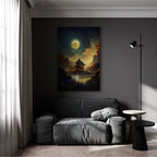 Moonlit Pagoda in Autumn