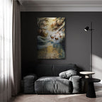 Majestic Deer in Autumn Stream