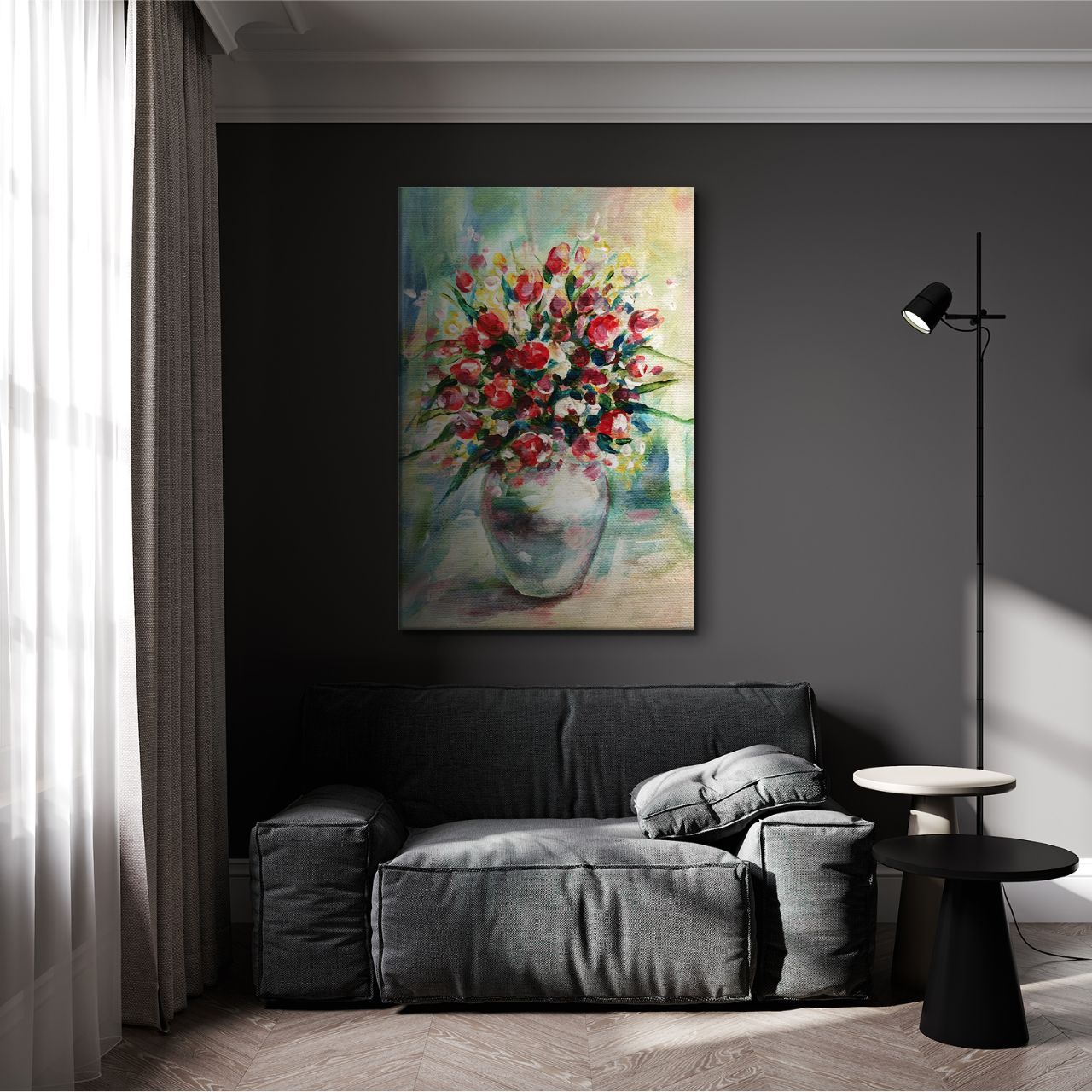 Impressionistic Floral Vase