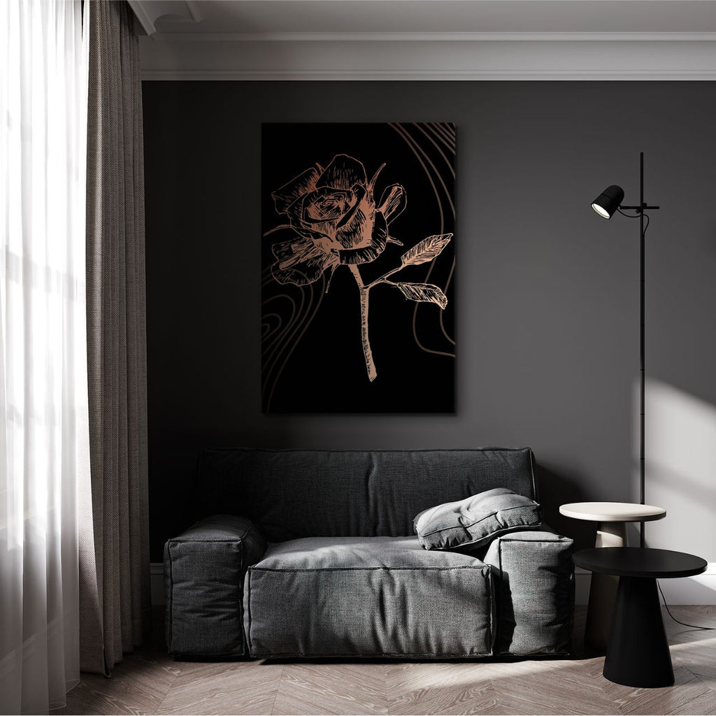 Copper Rose Etching - 2