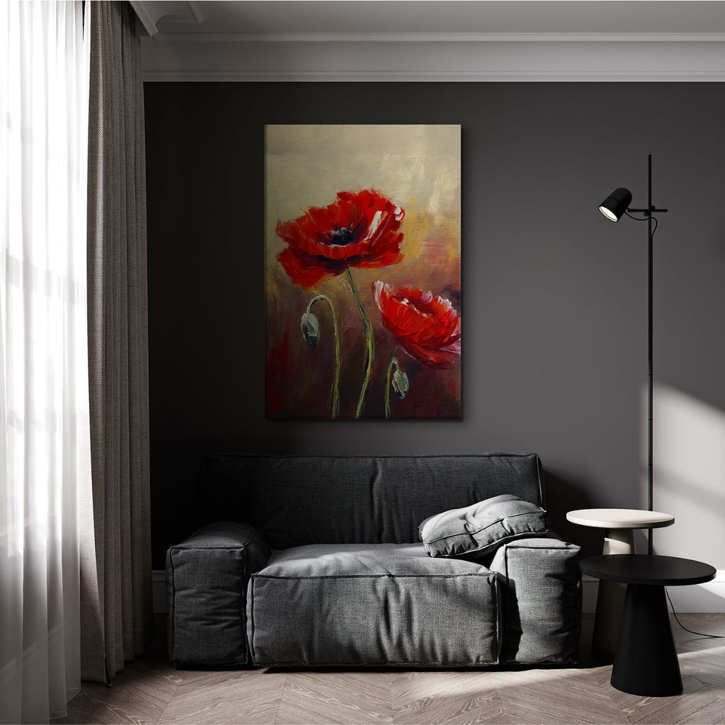 Textured Red Poppy - 1