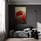 Textured Red Poppy - 1