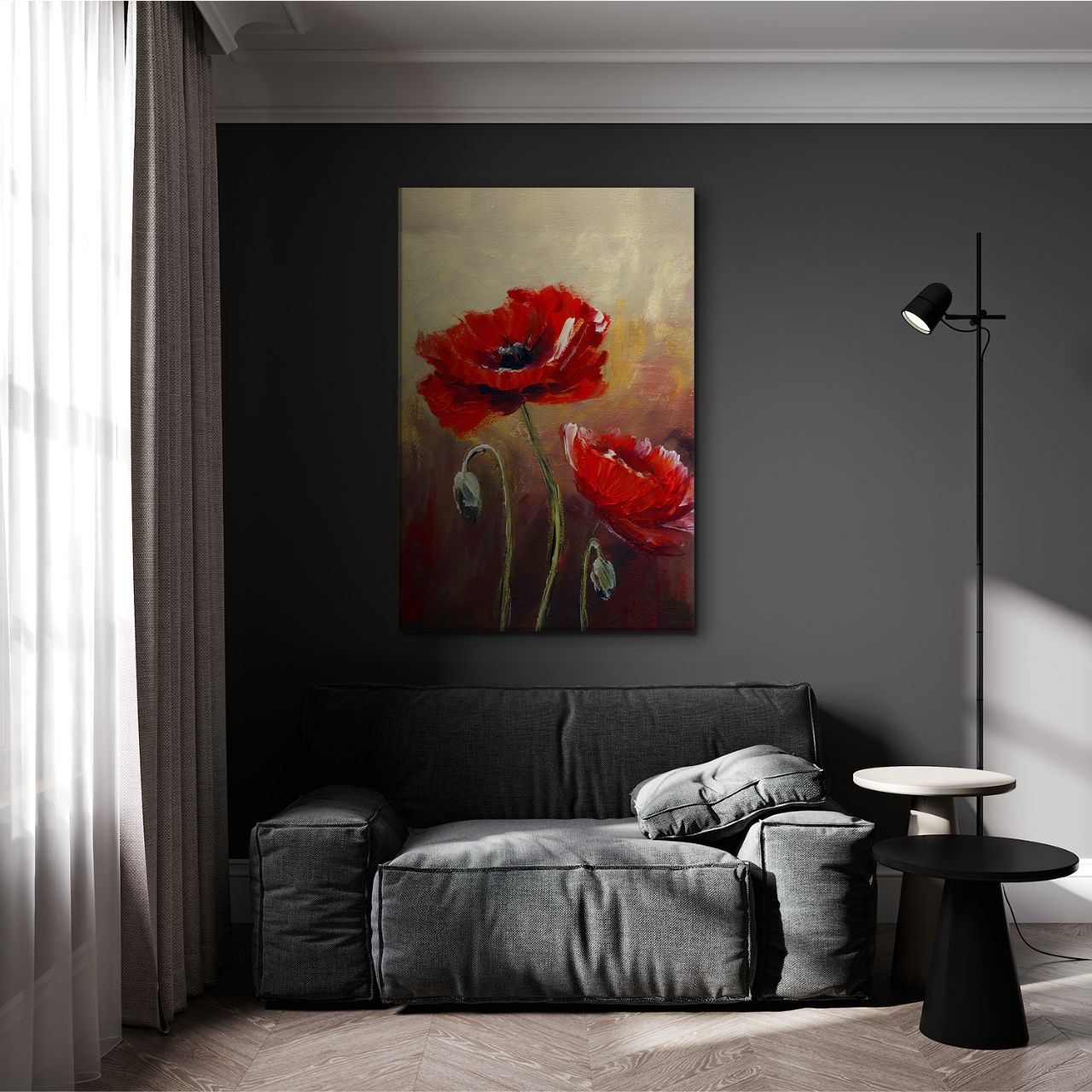 Textured Red Poppy - 1