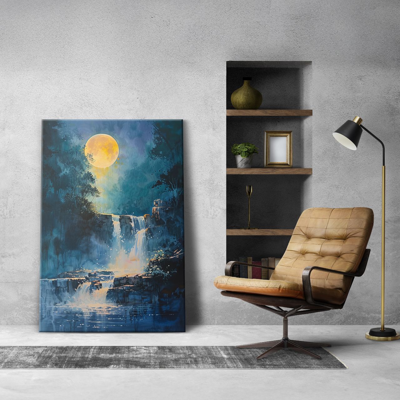 Lush Green Waterfall