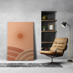 Terracotta Sunburst Abstract - 2