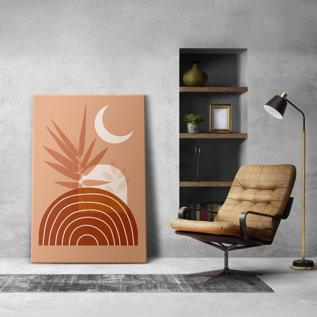 Terracotta Sunburst Abstract - 1