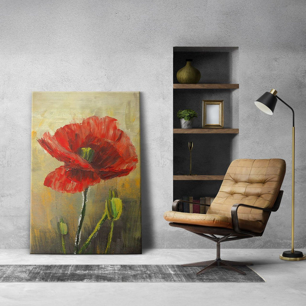 Textured Red Poppy - 2