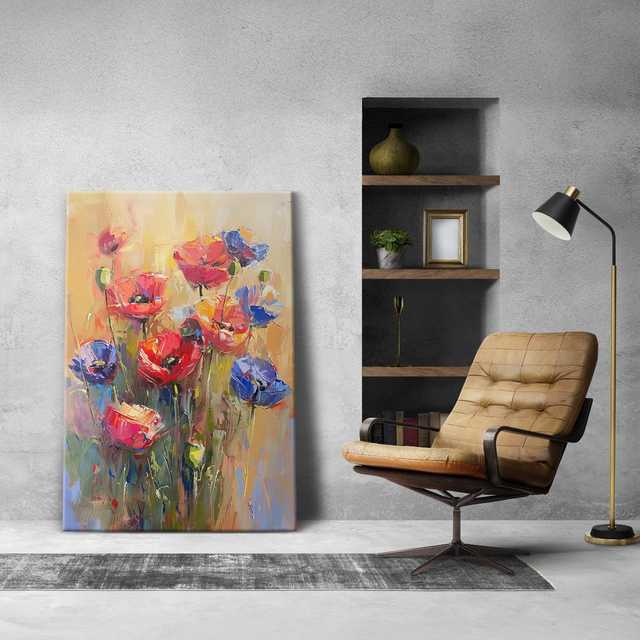 Textured Poppy Meadow