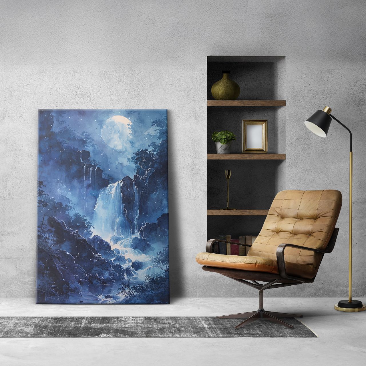 Midnight Moon over Water