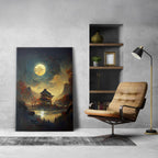 Moonlit Pagoda in Autumn