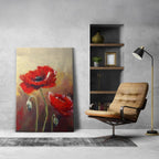 Textured Red Poppy - 1